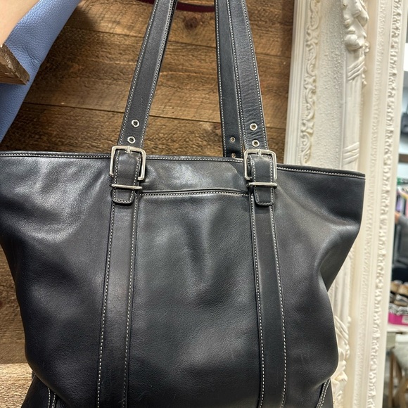 Coach Black Leather Tote Bag – Style No. A05S-6491 - Picture 3 of 16